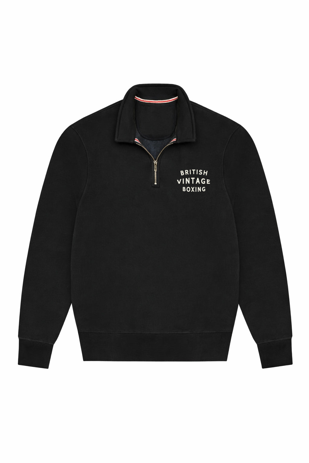 BVB 1963 1/4 ZIP SWEATSHIRT SMALL LOGO - BLACK- - MEDIUM