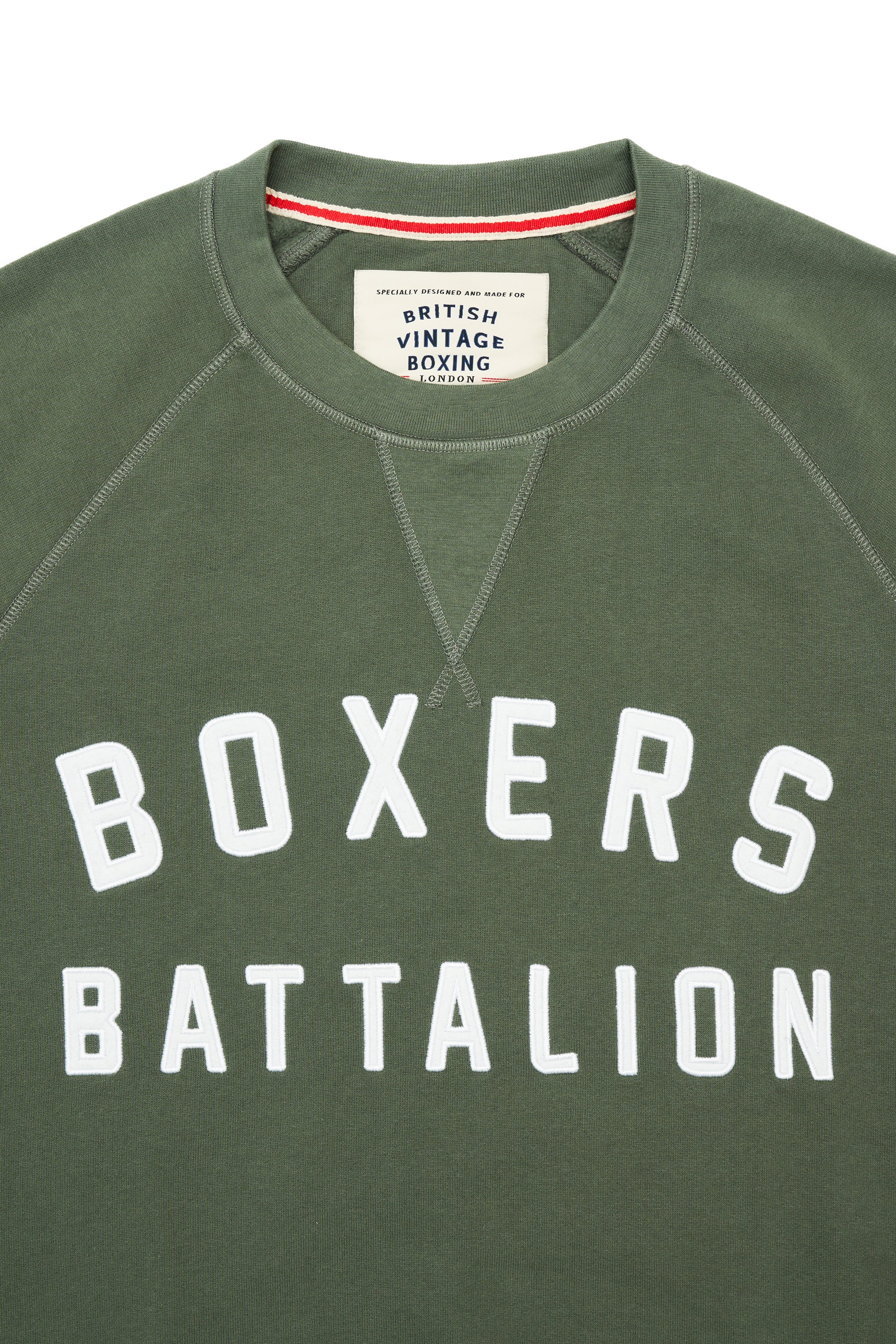 BOXERS BATTALION APPLIQUÉ CREWNECK SWEATSHIRT