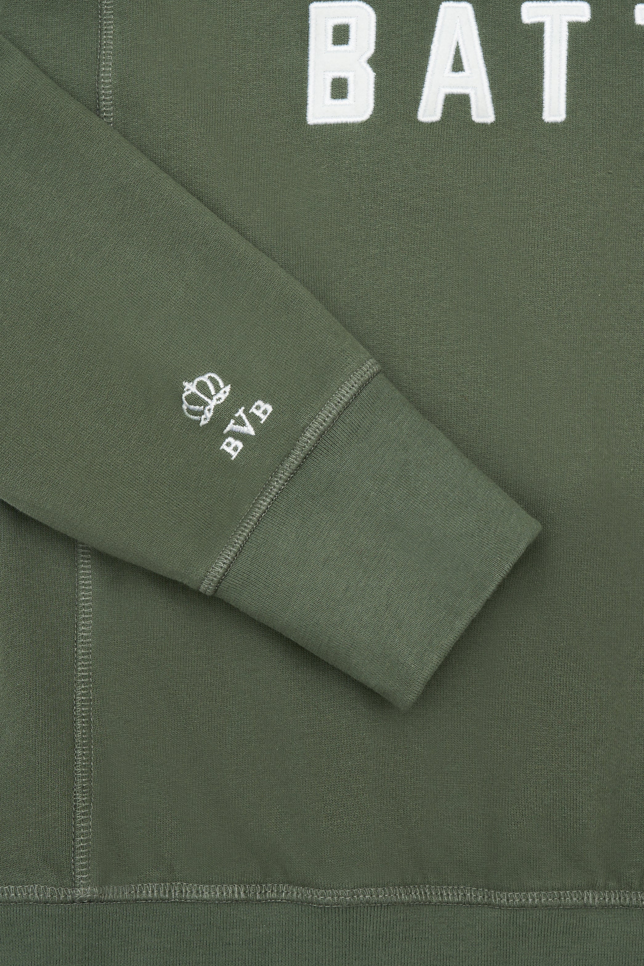 BOXERS BATTALION APPLIQUÉ CREWNECK SWEATSHIRT