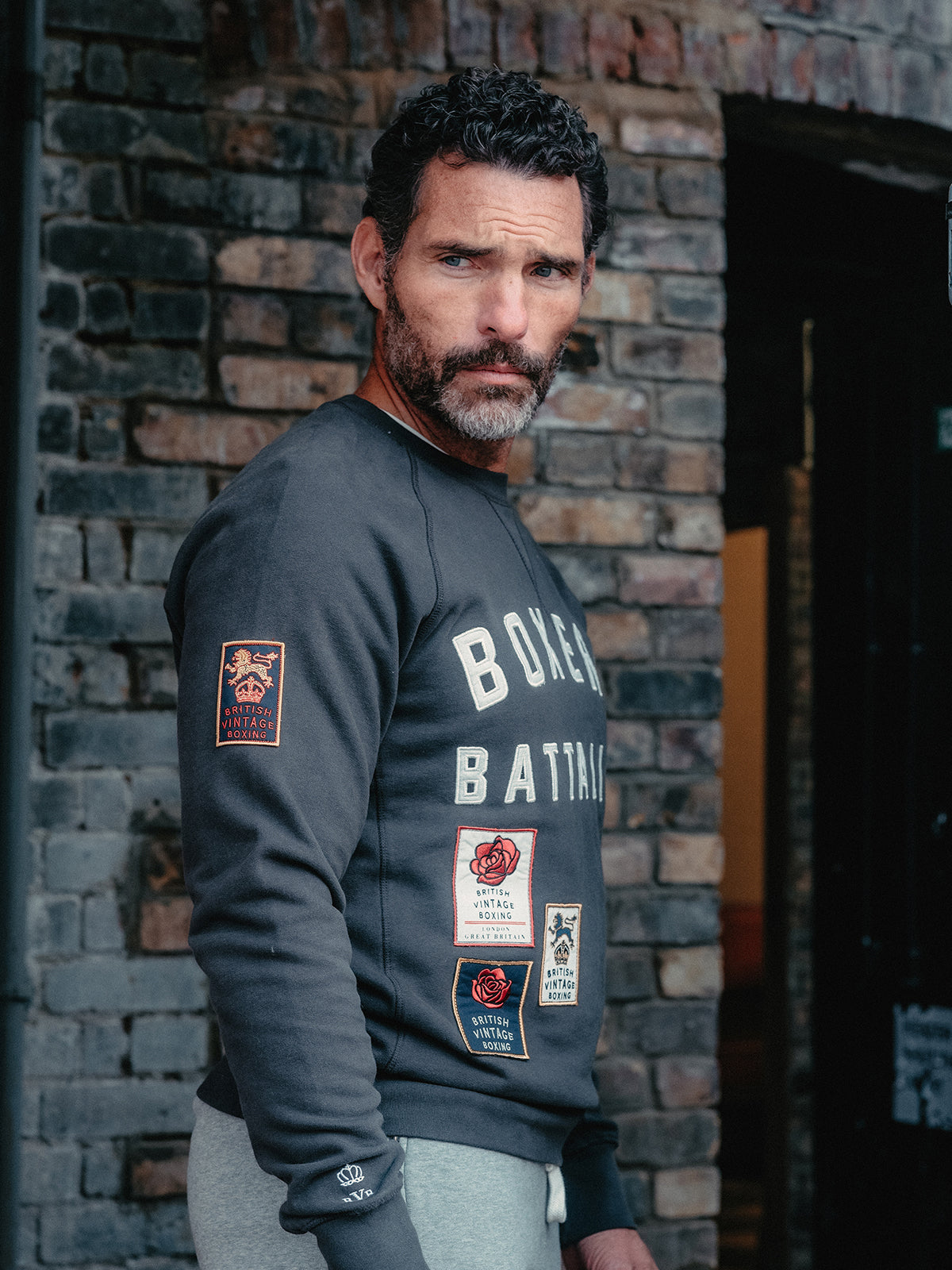 BOXERS BATTALION PATCH TRACKSUIT - WASHED BLACK