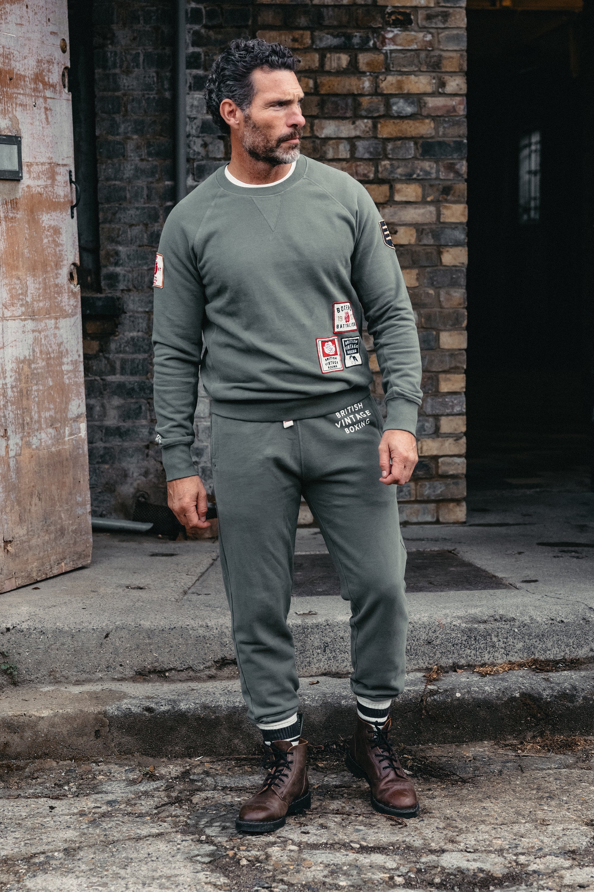 BOXERS BATTALION PATCH CREWNECK SWEATSHIRT