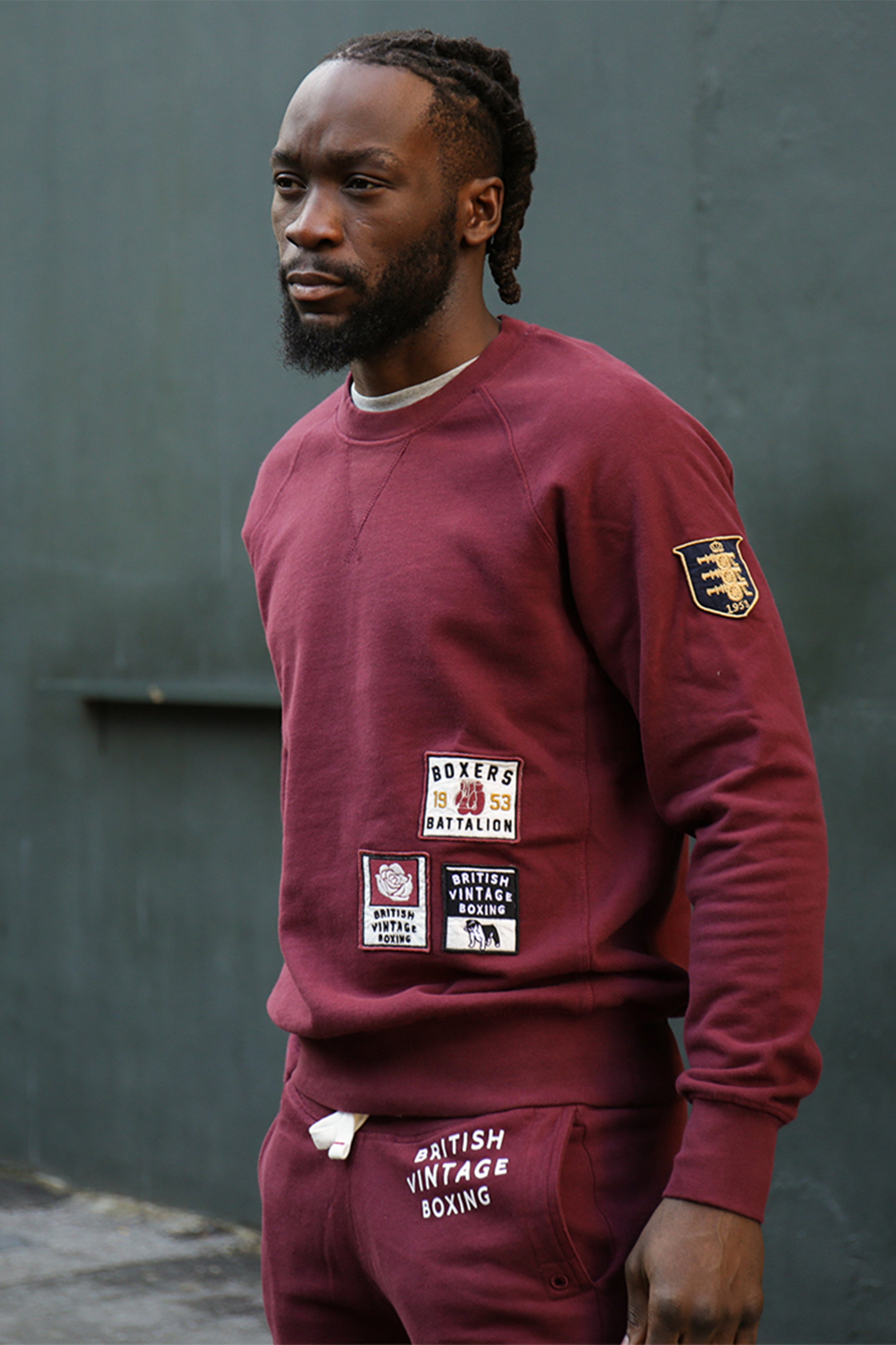 BOXERS BATTALION PATCH CREWNECK SWEATSHIRT