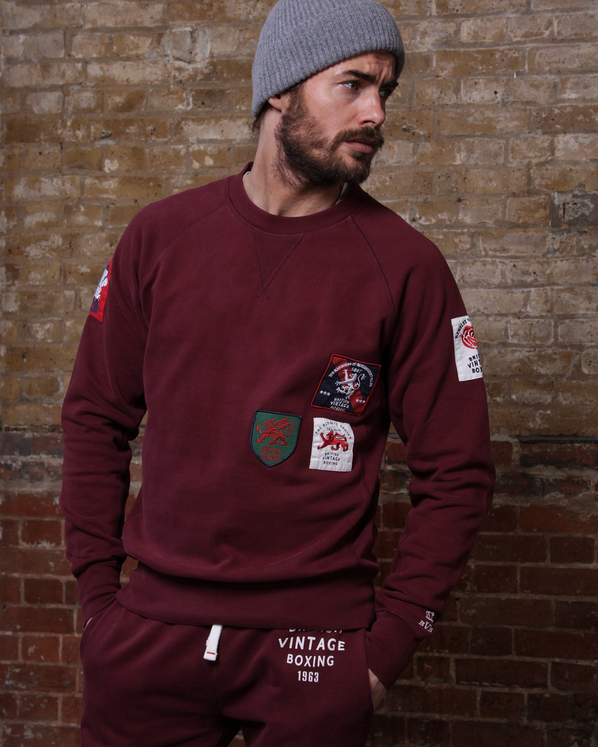 BOXERS BATTALION PATCH SWEATSHIRT - MEDIUM