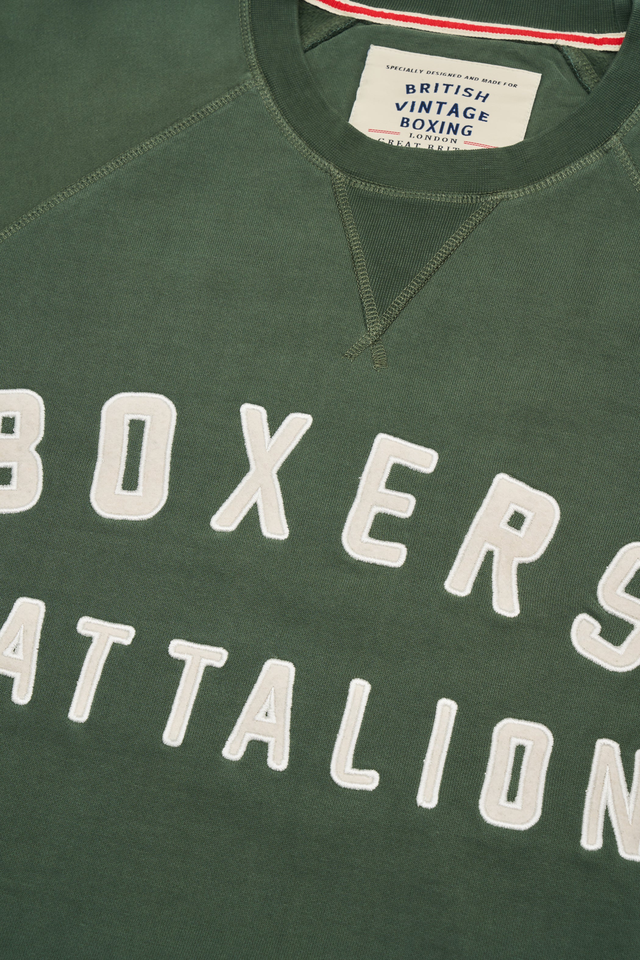 BOXERS BATTALION PATCH APPLIQUÉ CREWNECK SWEATSHIRT