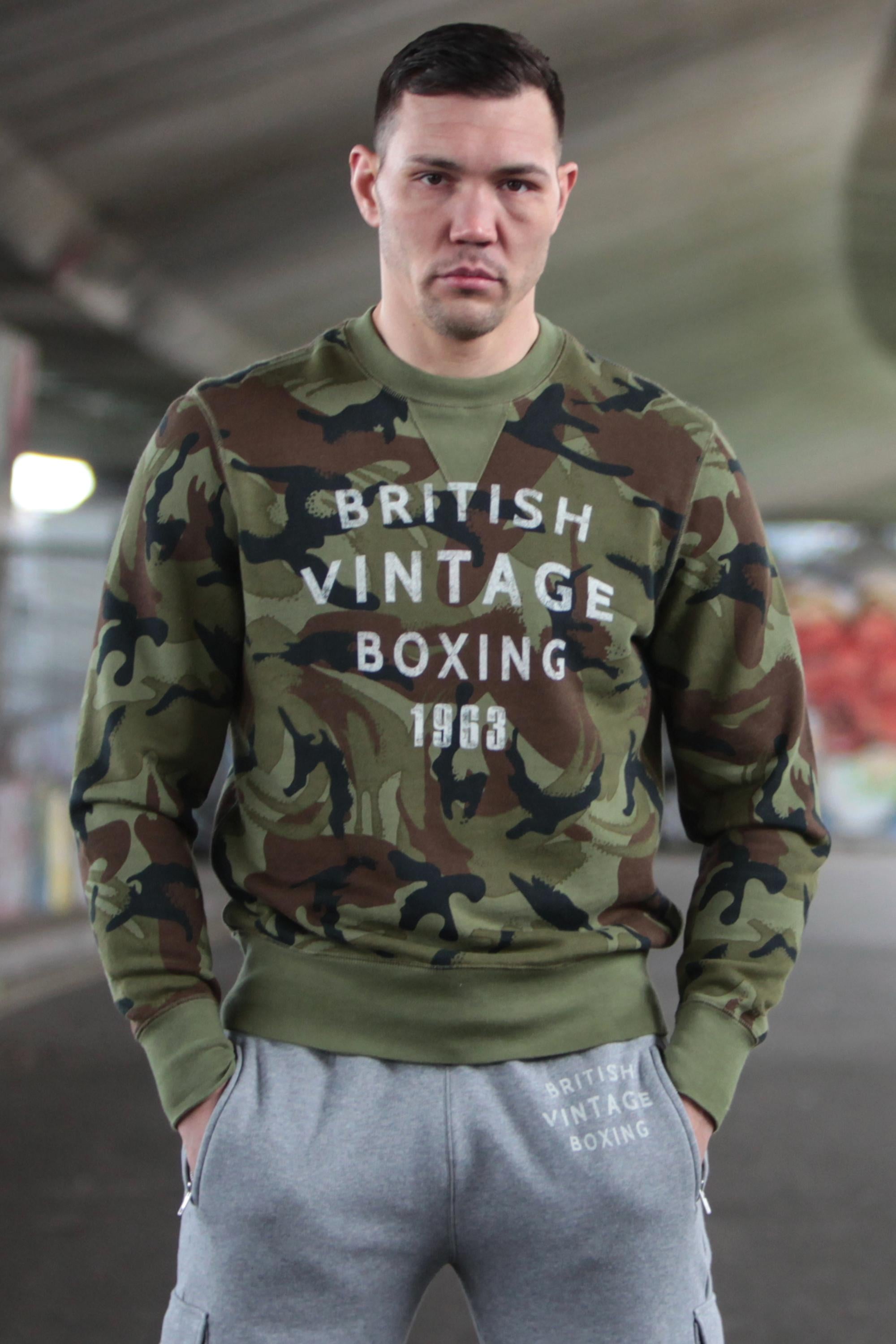 BVB 1963 LARGE GRAPHIC CAMO CREWNECK SWEATSHIRT