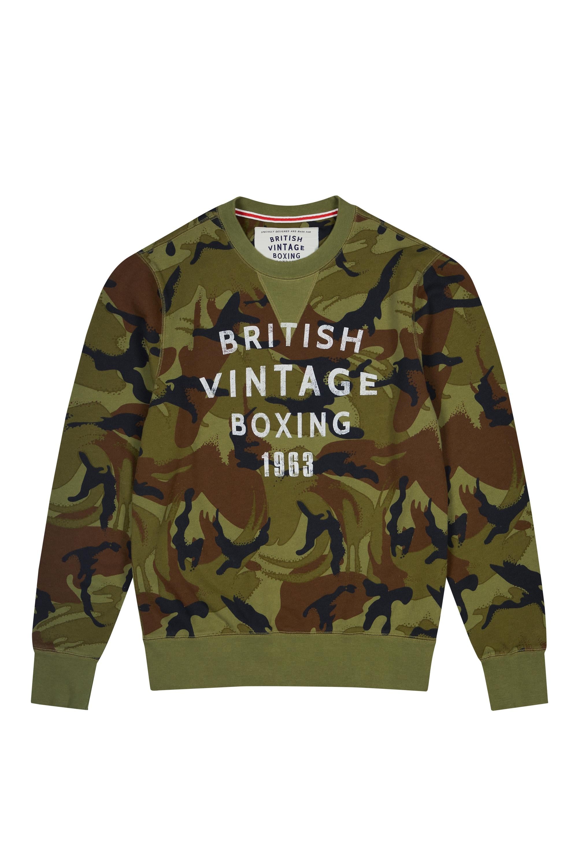 BVB 1963 LARGE GRAPHIC CAMO CREWNECK SWEATSHIRT