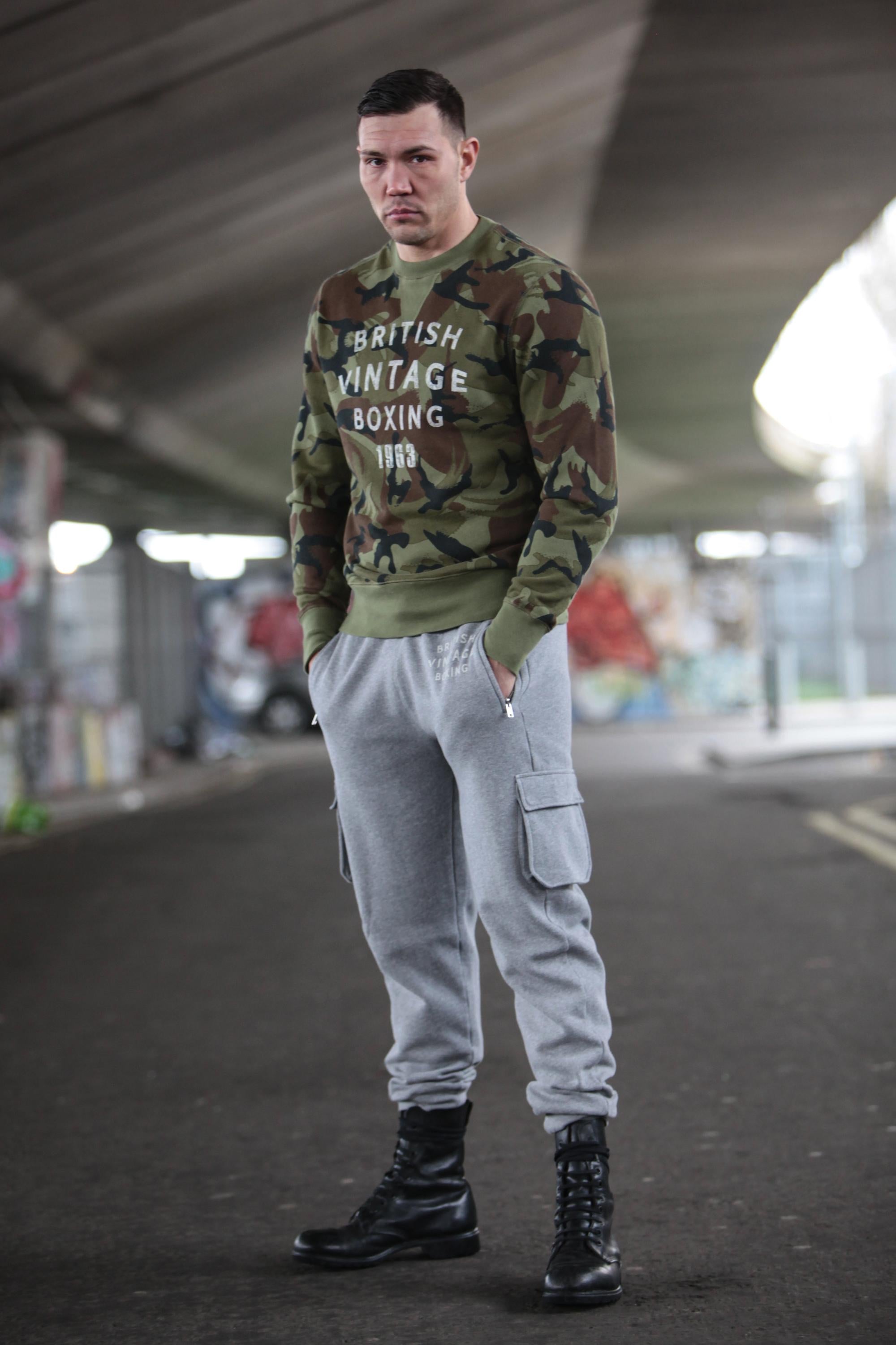 BVB 1963 LARGE GRAPHIC CAMO CREWNECK SWEATSHIRT
