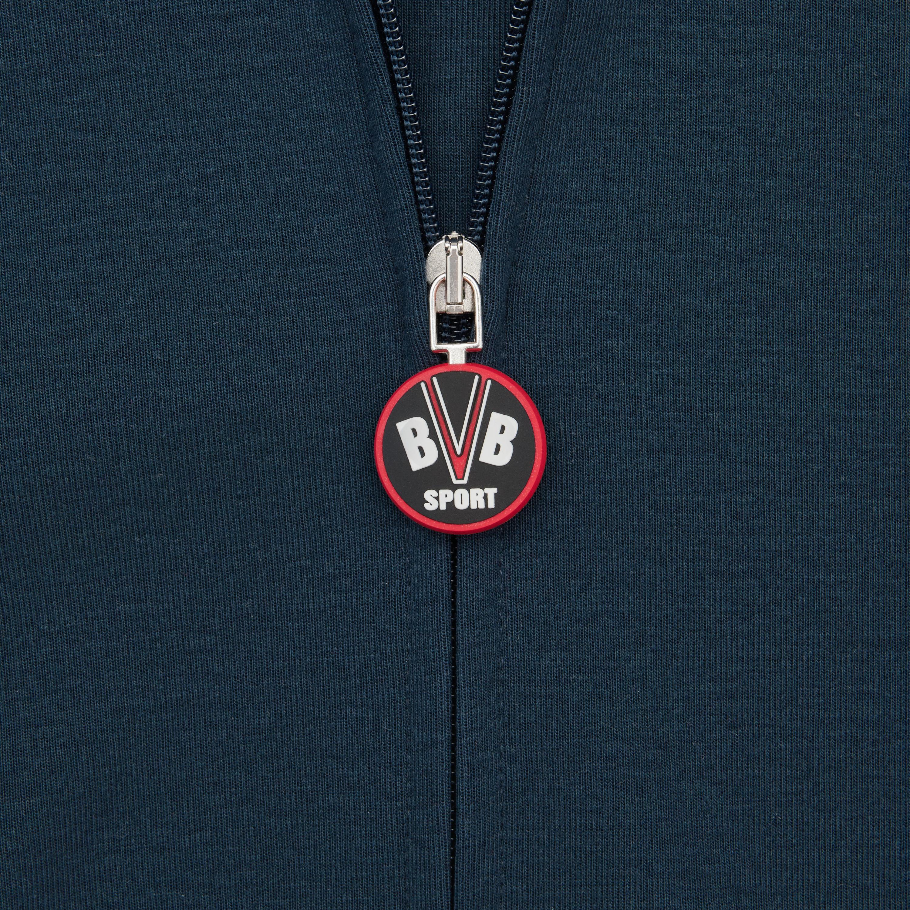 BVB SPORT TRACK TOP - RUBBER LOGO ZIP PULLER