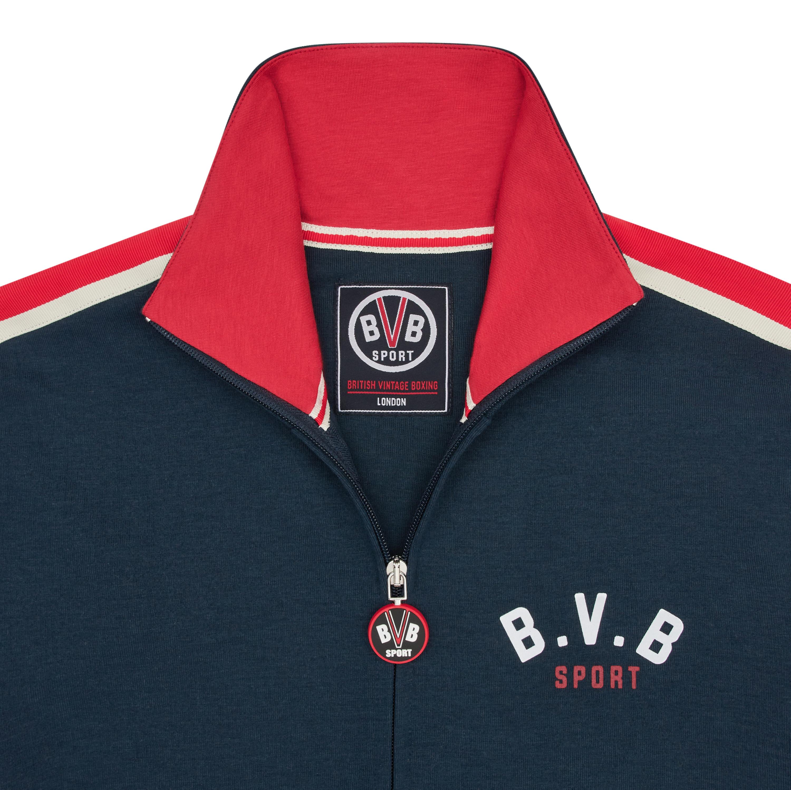 BVB SPORT TRACK TOP - RUBBER LOGO ZIP PULLER