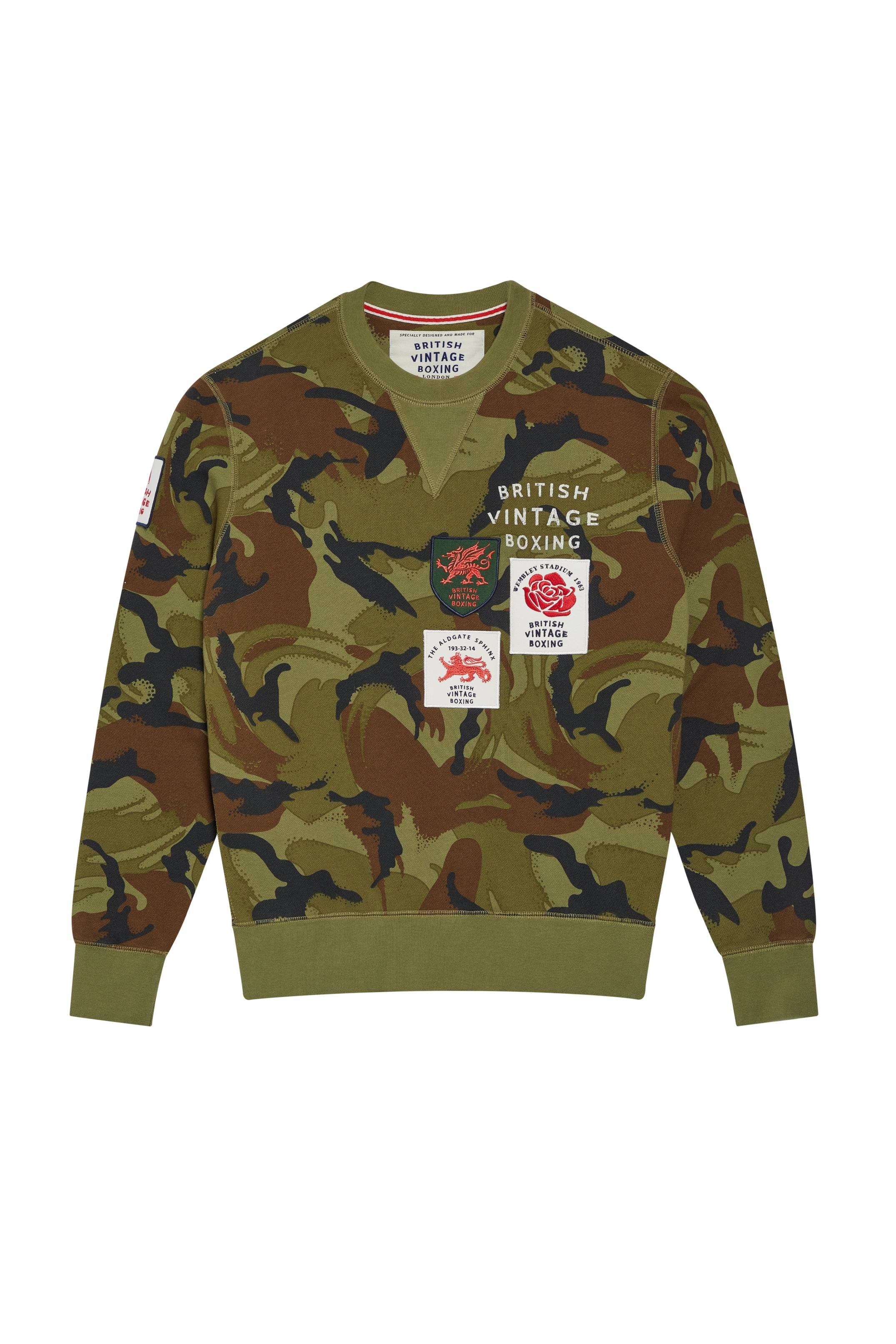 BVB 1963 CAMO PATCH CREWNECK SWEATSHIRT - SMALL