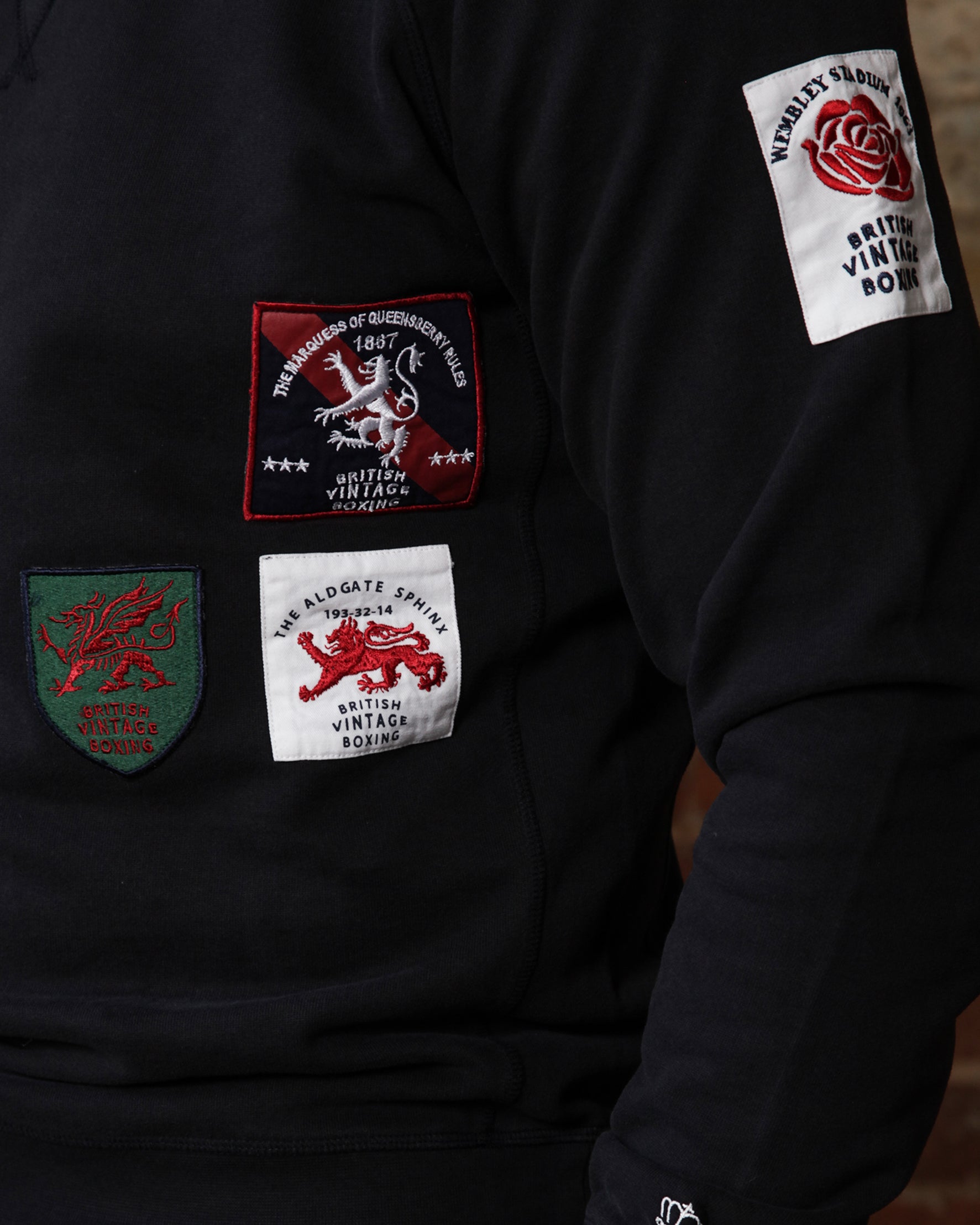 BOXERS BATTALION PATCH CREWNECK SWEATSHIRT - SIZE MEDIUM