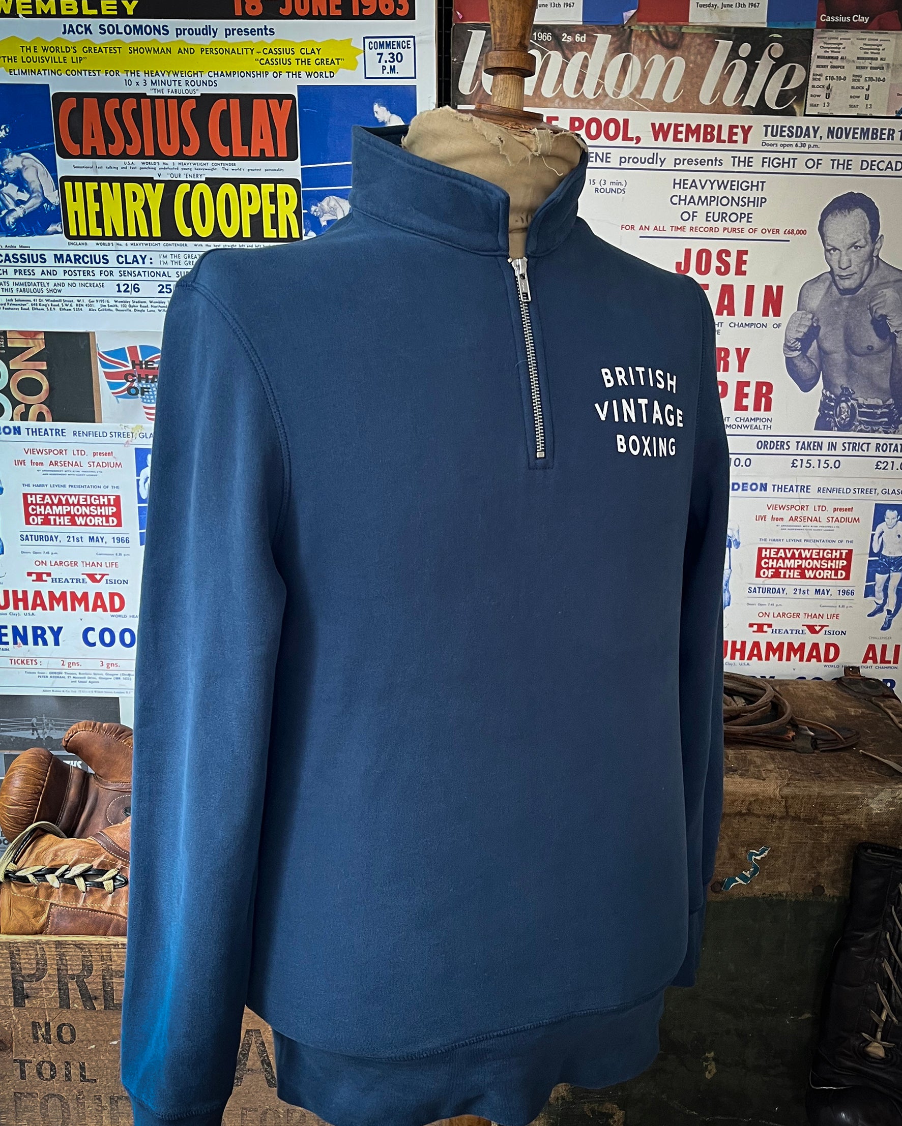 BVB 1963 1/4 ZIP SWEATSHIRT SMALL LOGO - SMALL/MEDIUM