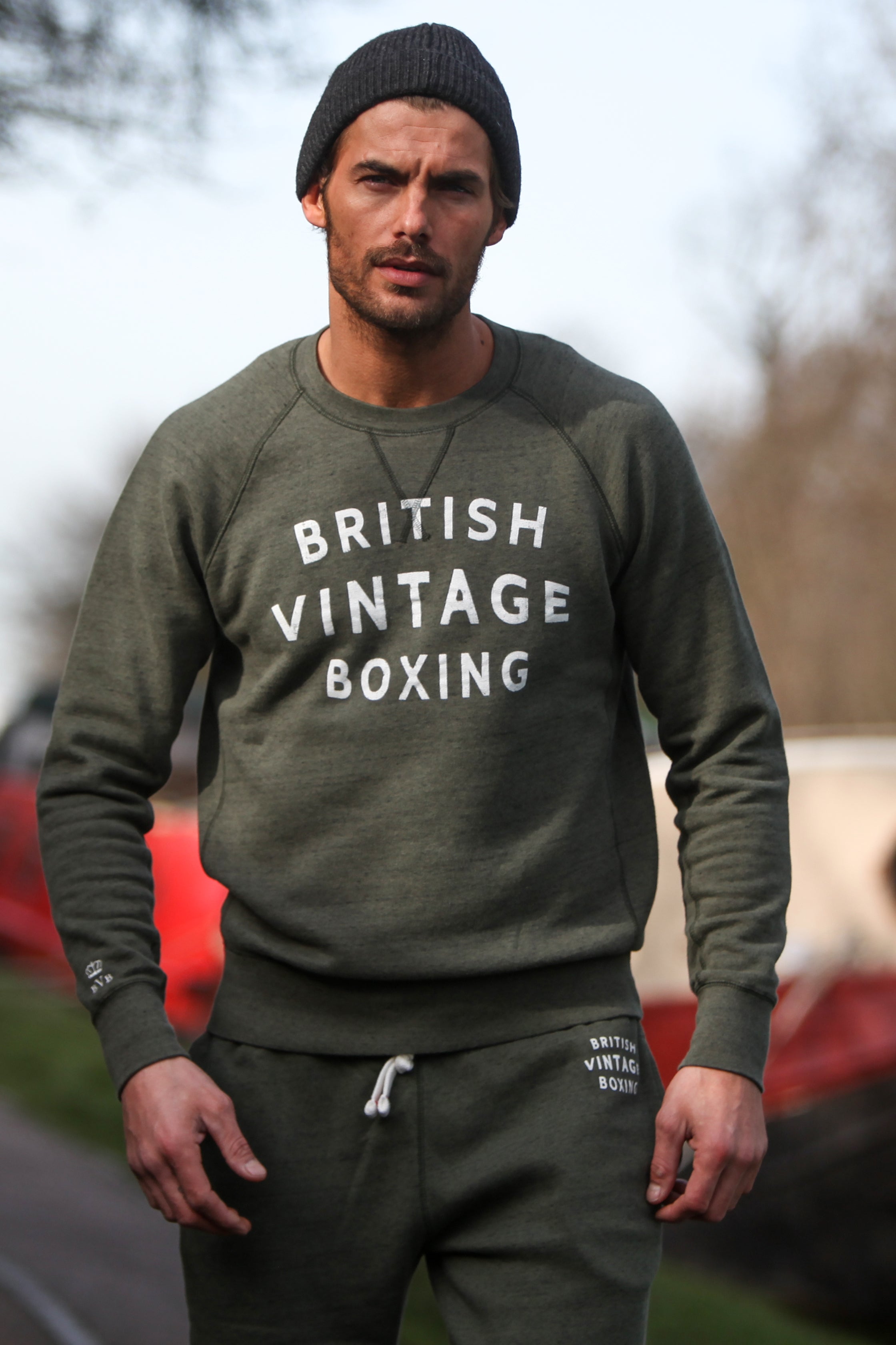 BOMBARDIER LARGE GRAPHIC SWEATSHIRT - KHAKI MARL