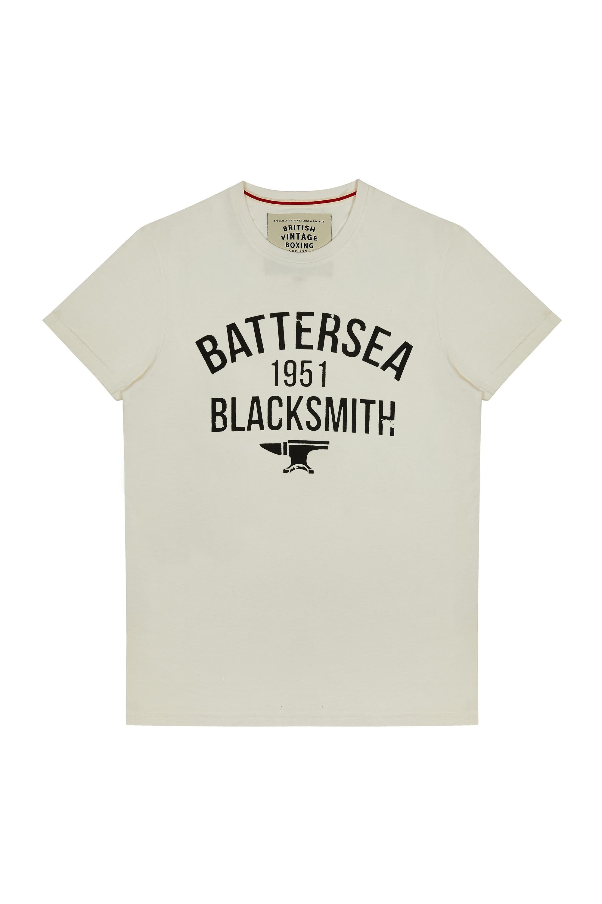 BROUGHTON BATTERSEA BLACKSMITH 1951 T-SHIRT - VINTAGE WHITE
