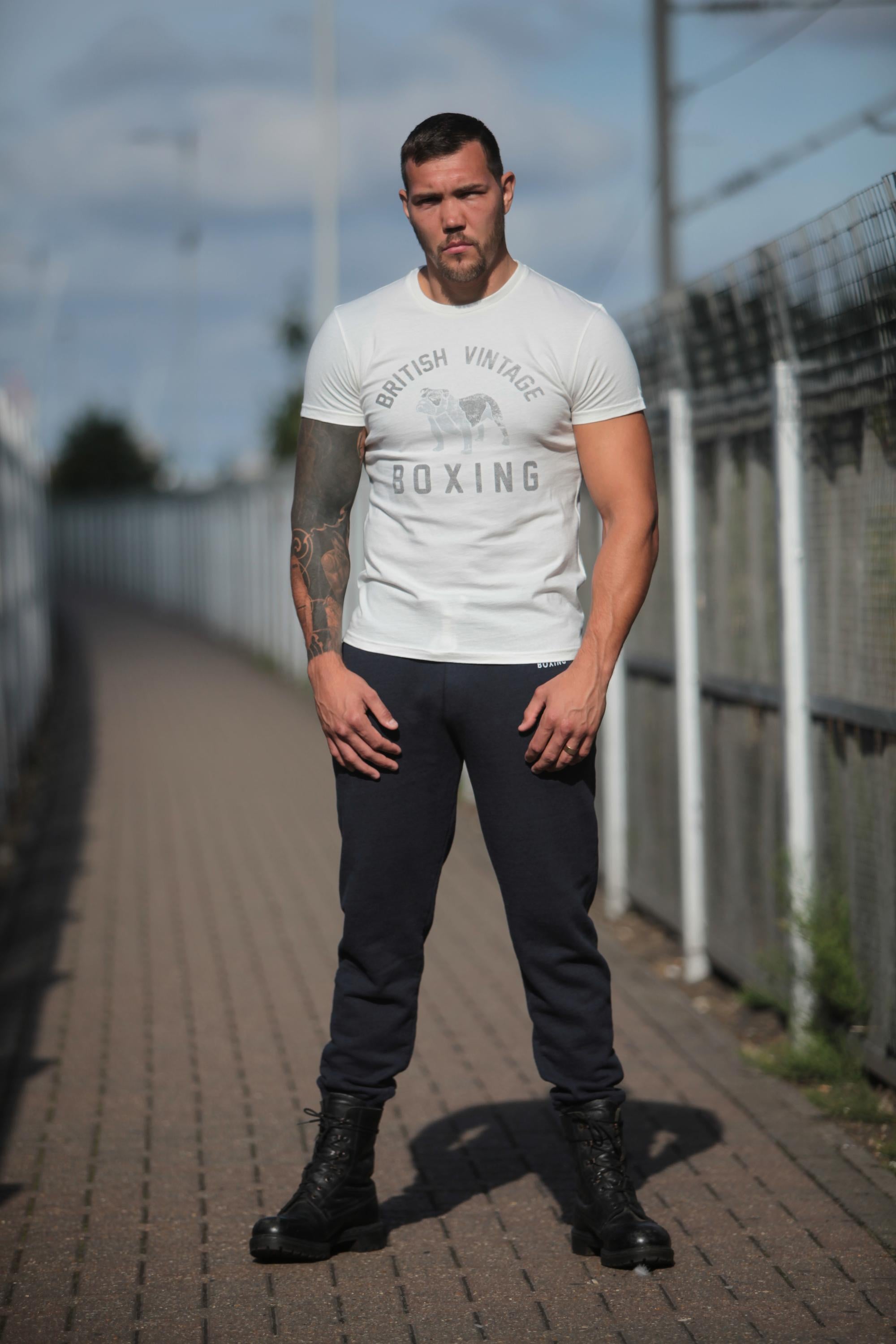 BROUGHTON BRITISH BULLDOG T-SHIRT - VINTAGE WHITE
