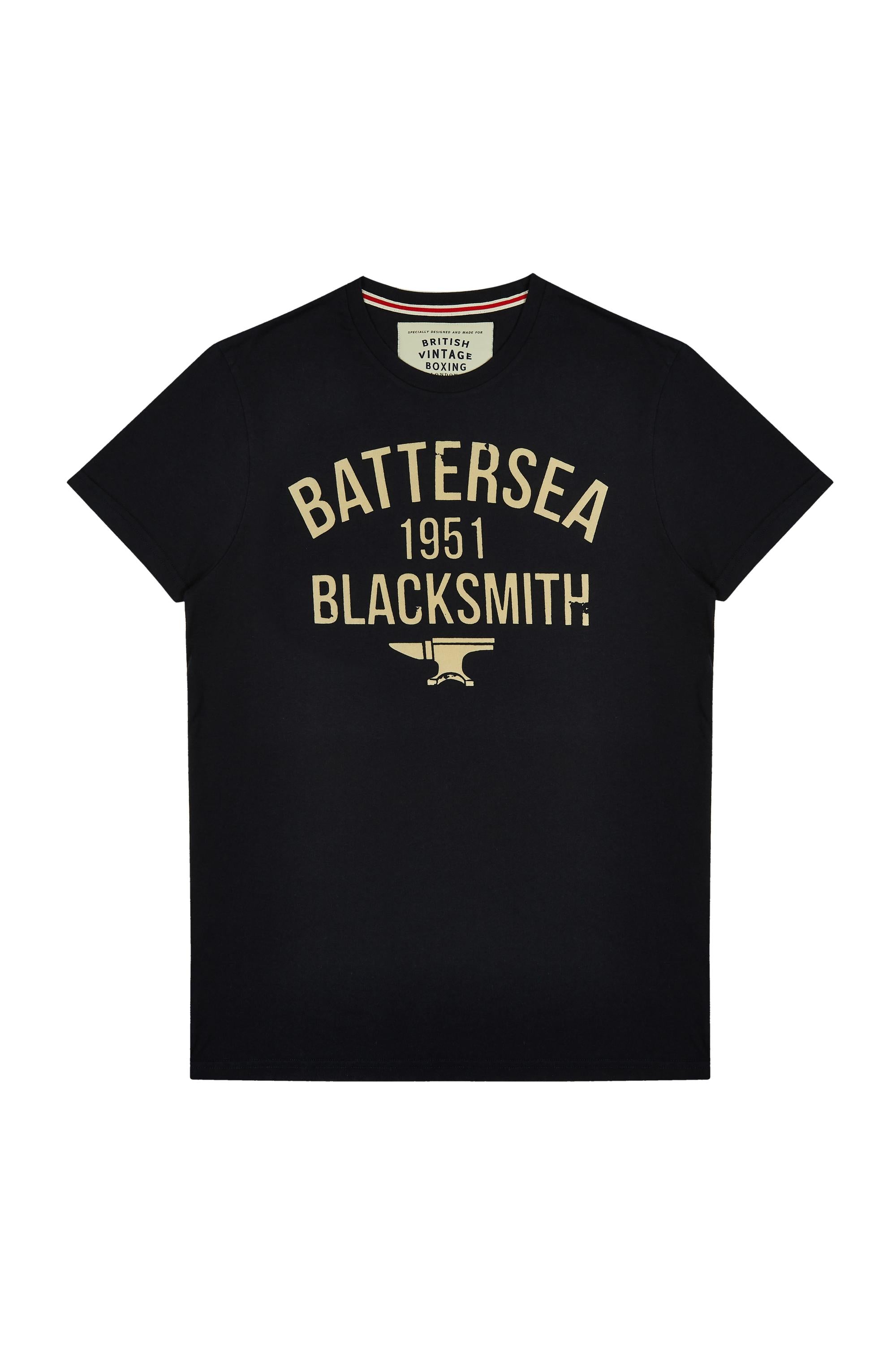 BROUGHTON BATTERSEA BLACKSMITH 1951 T-SHIRT - NAVY MARL