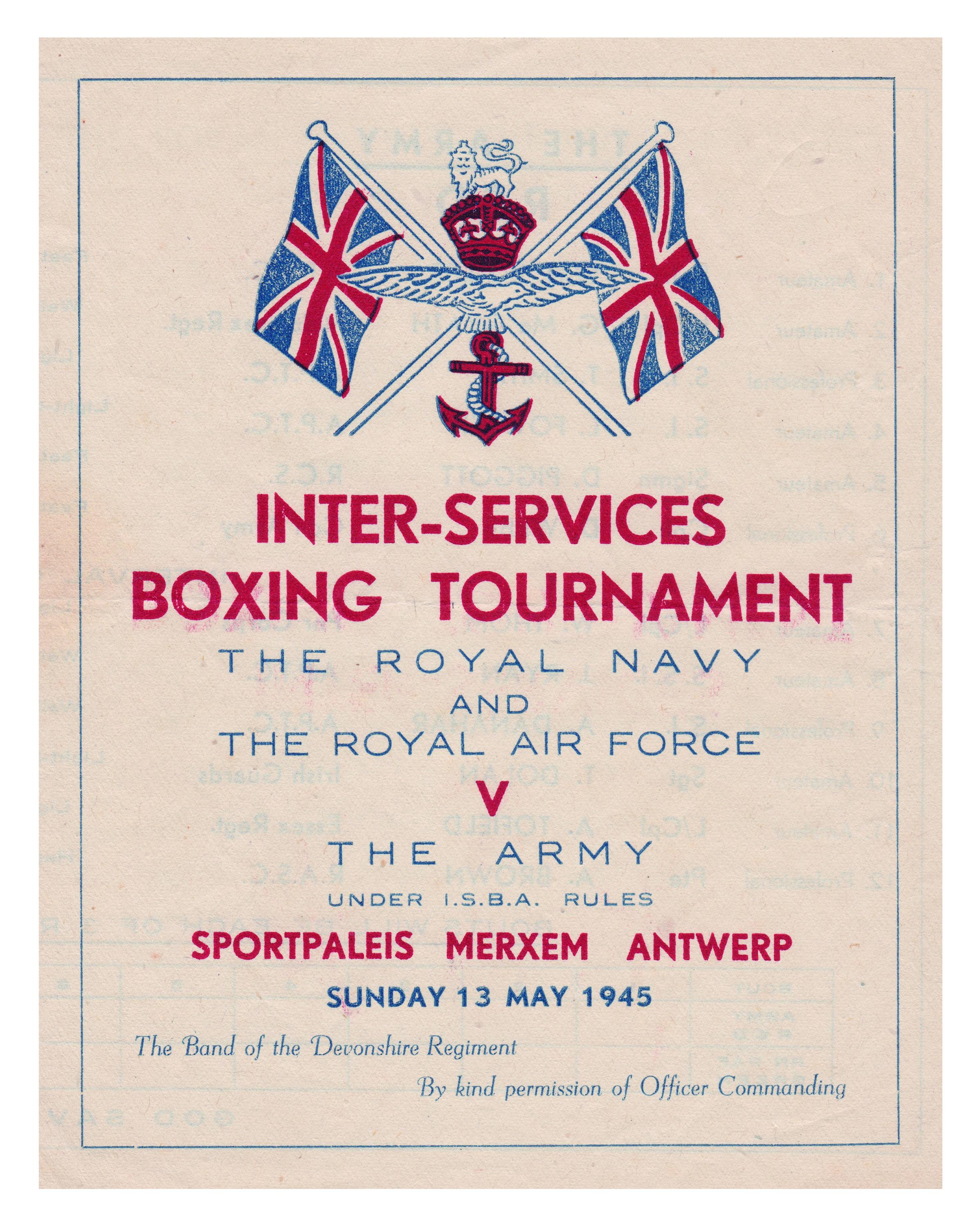 POSTER - INTER-SERVICES BOXING TOURNAMENT
